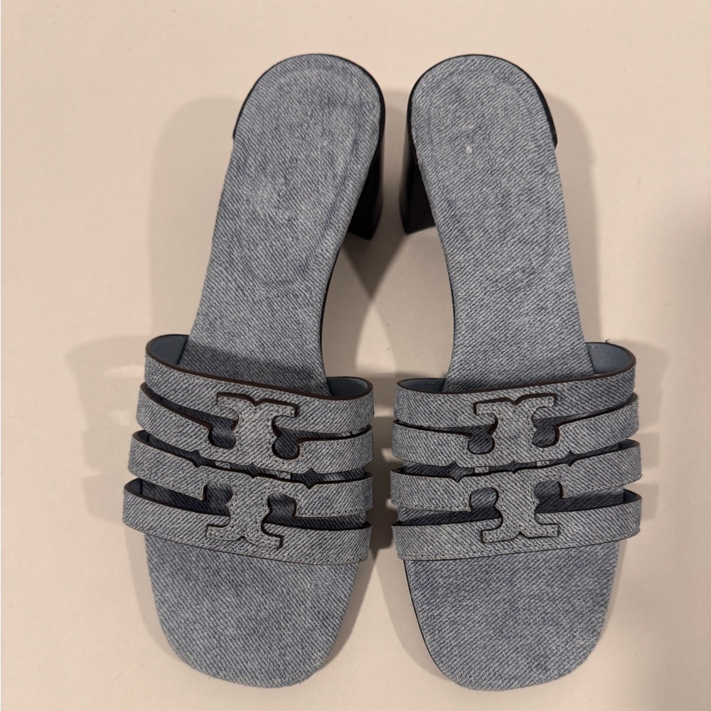 Tory Burch Ines Cage Slide Sandal denim blue